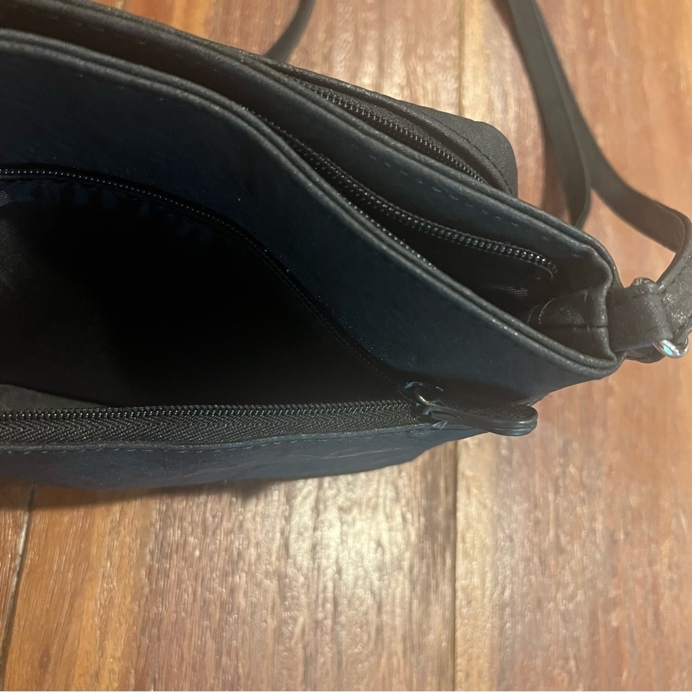Koltov Black Distressed Shoulder Crossbody Purse Bag - Picture 5 of 8